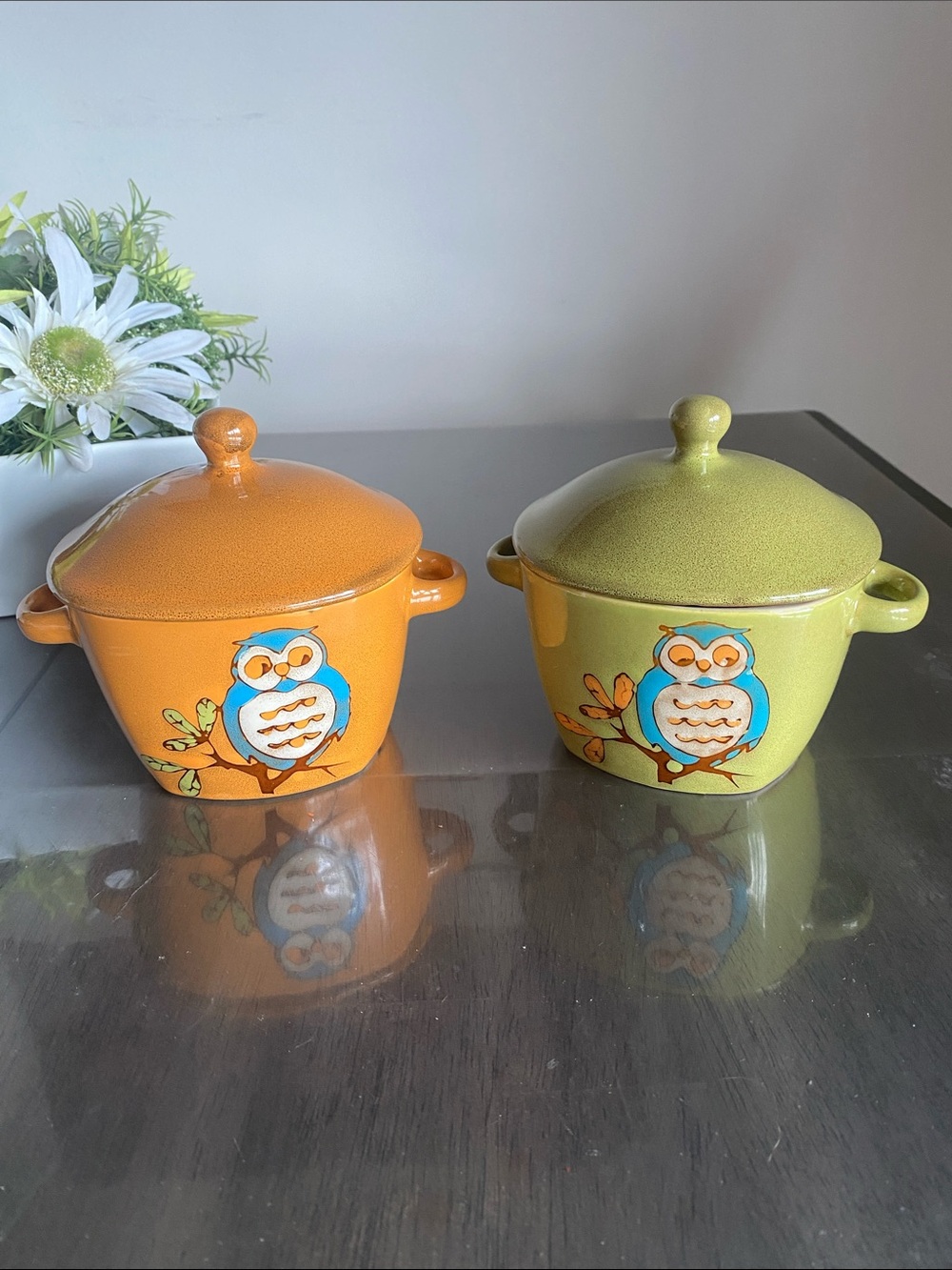 New🌈 Retired Stokes Owl Ceramic Casserole Dishes cookware